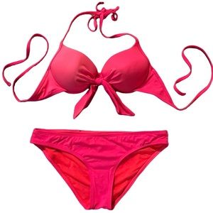 Ardene Hot Pink Push-up Bikini